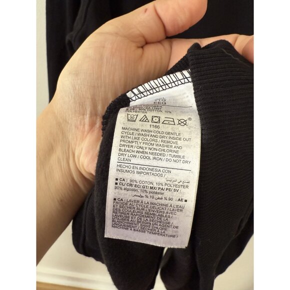 Old Navy Maternity Black Overlap Long Sleeve Sweatshirt Tunic Cozy Lounge NWT 2x - Picture 8 of 8